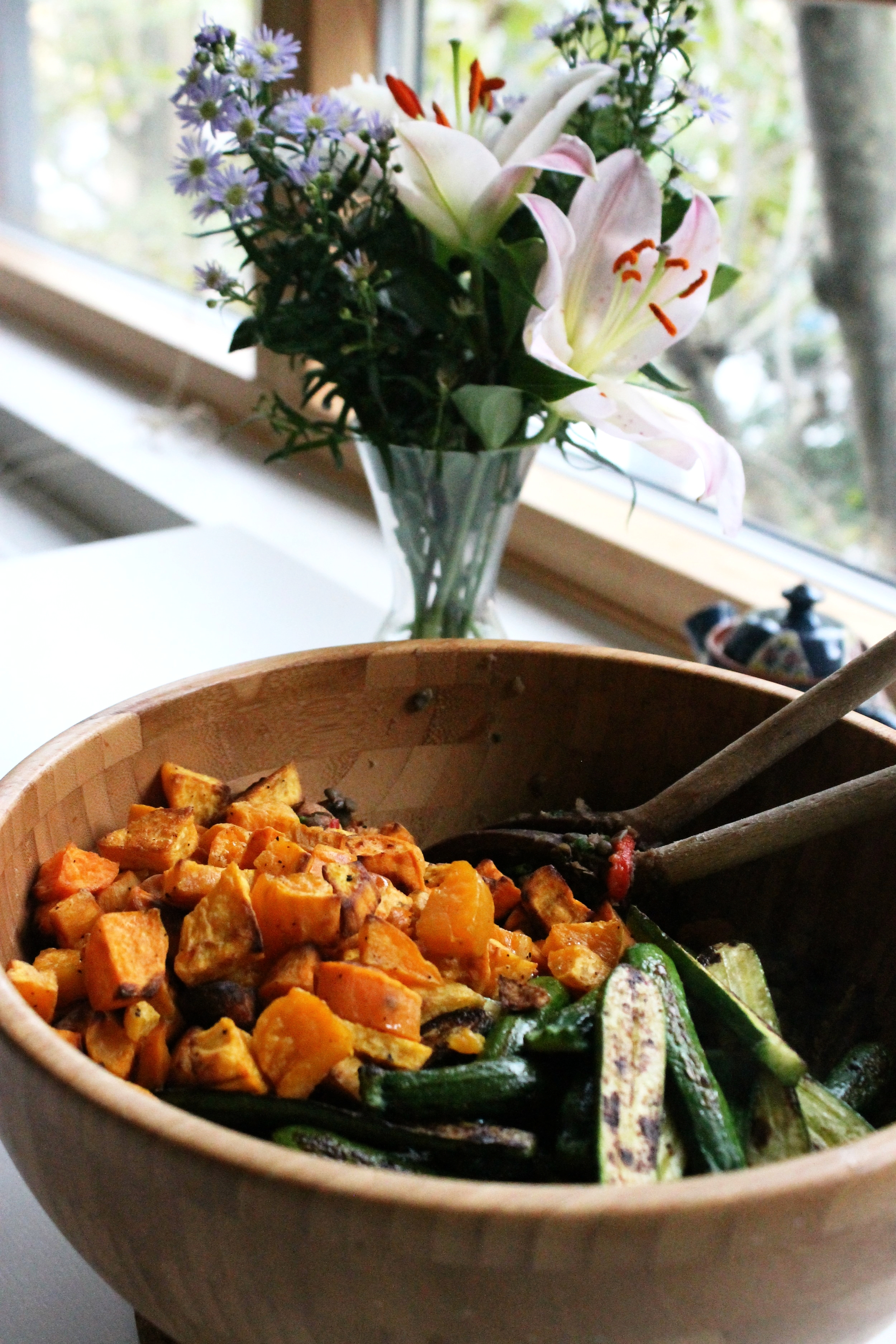Sweet potato and lentil salad