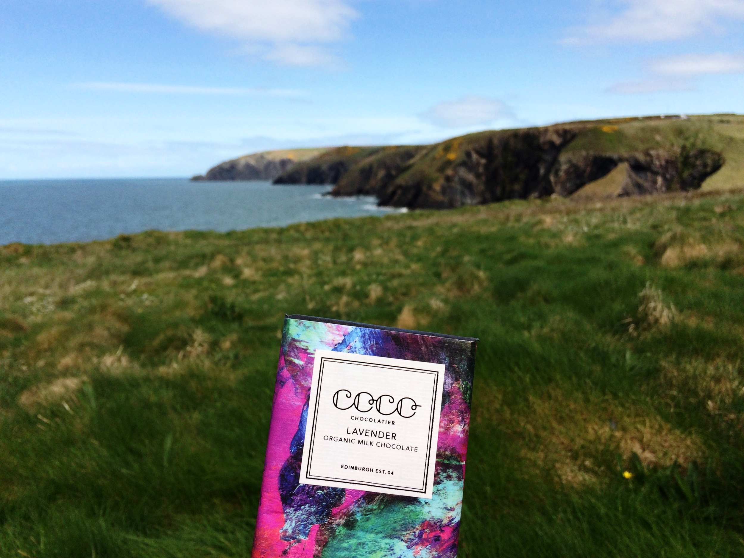 The amazing lavender chocolate we enjoyed as part of our picnic in Moylegrove