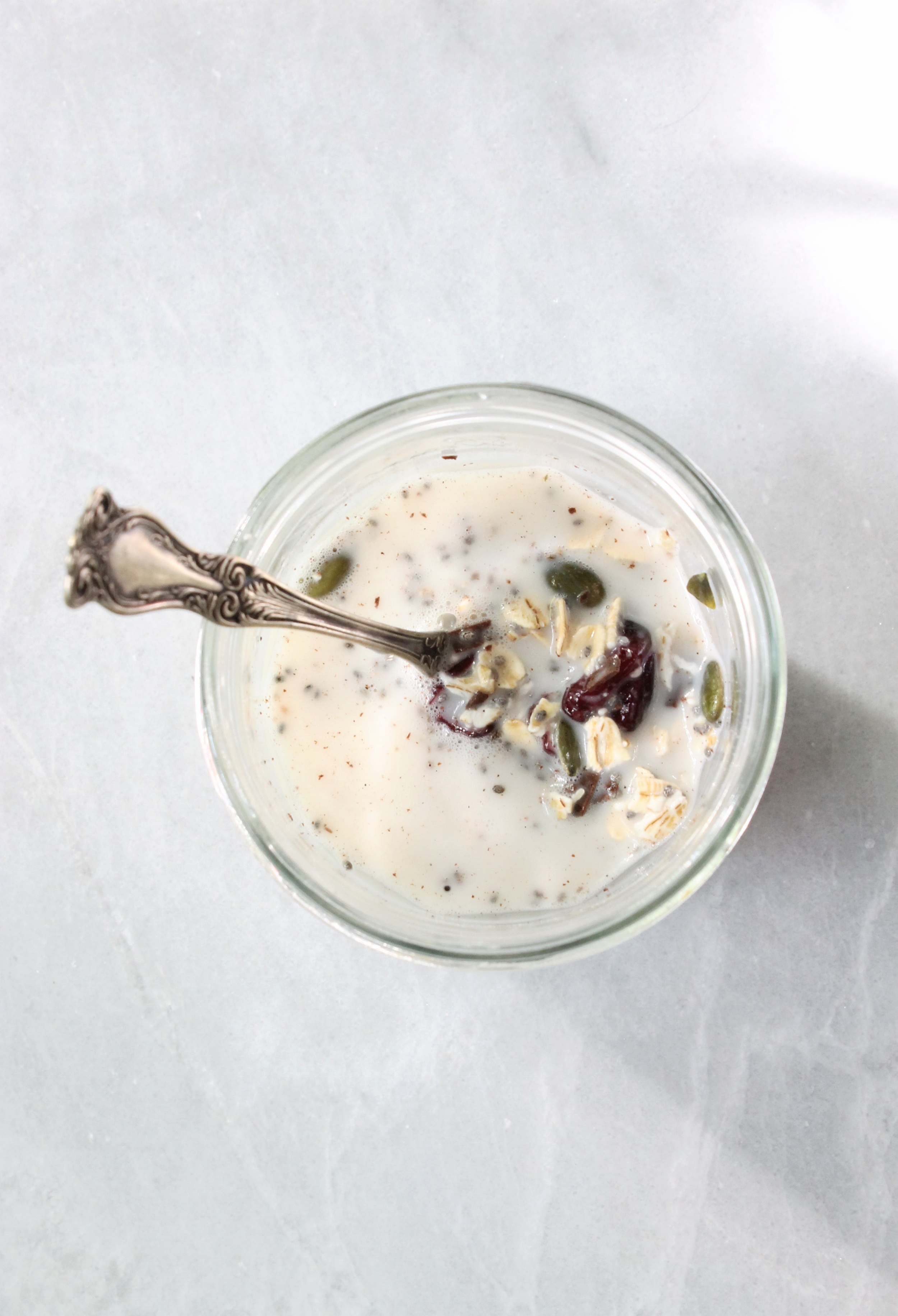 Individual cranberry-chocolate bircher pots | Beloved Kitchen