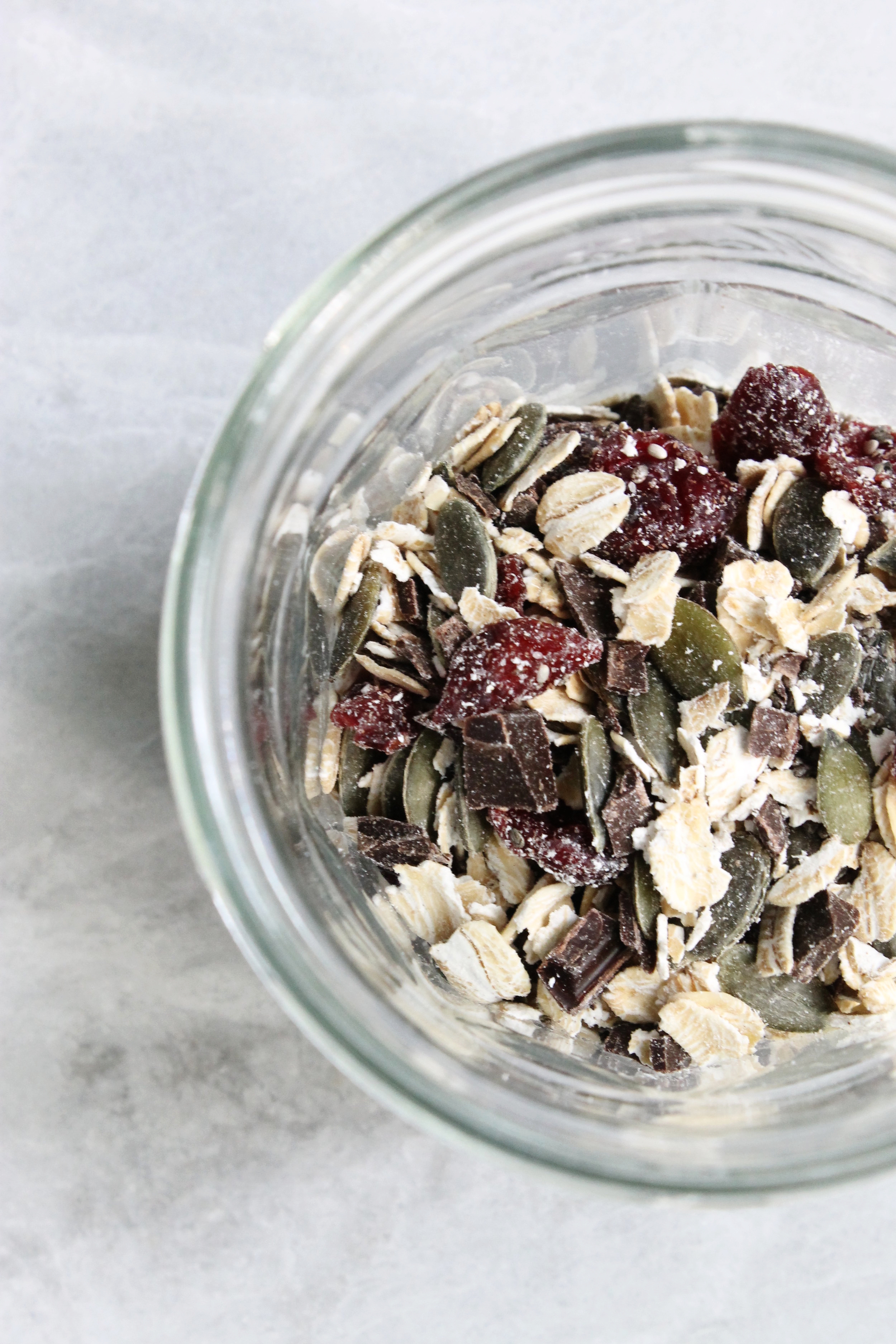 Individual cranberry-chocolate bircher pots | Beloved Kitchen
