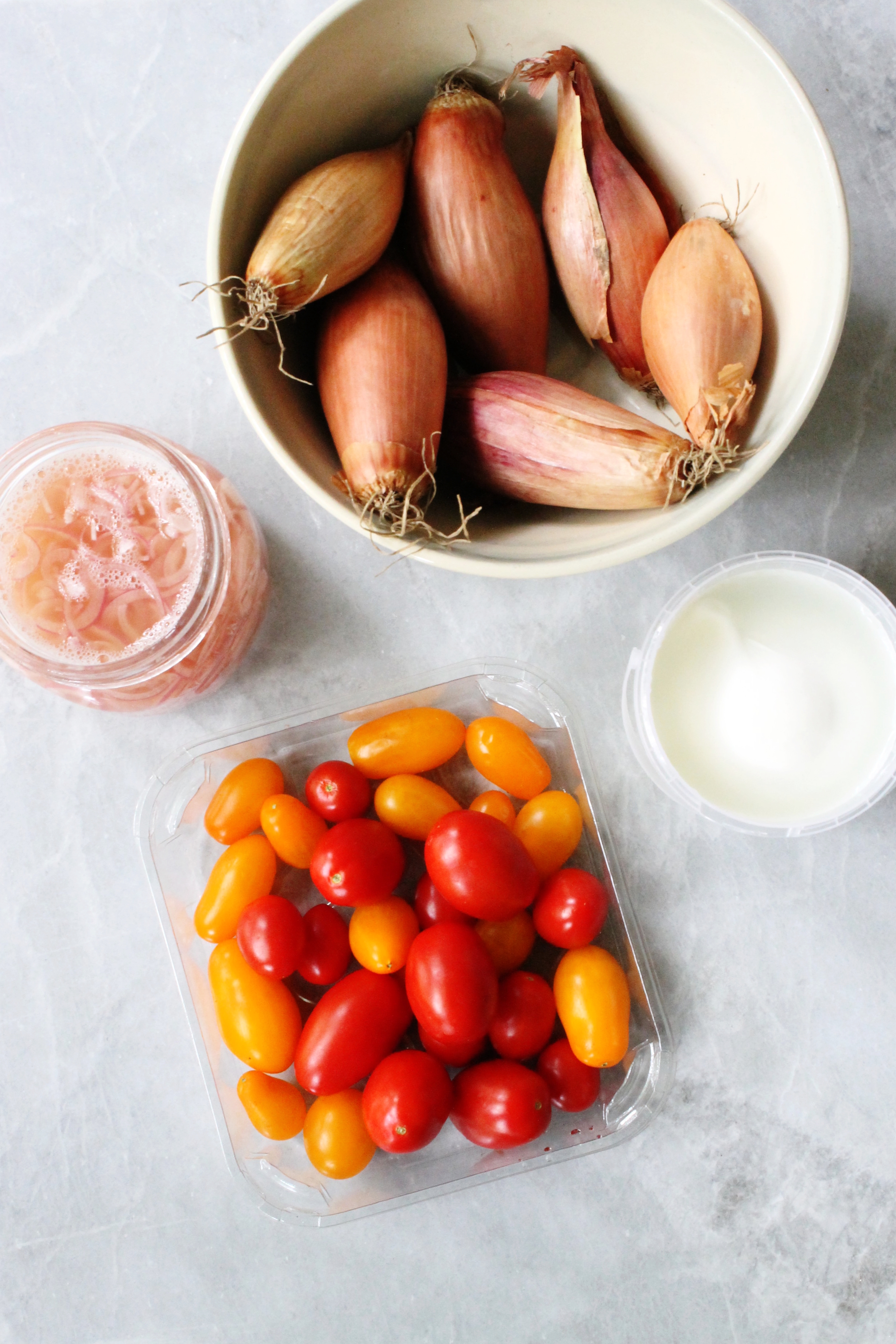 Heirloom tomato salad with burrata and pickled shallots | Beloved Kitchen