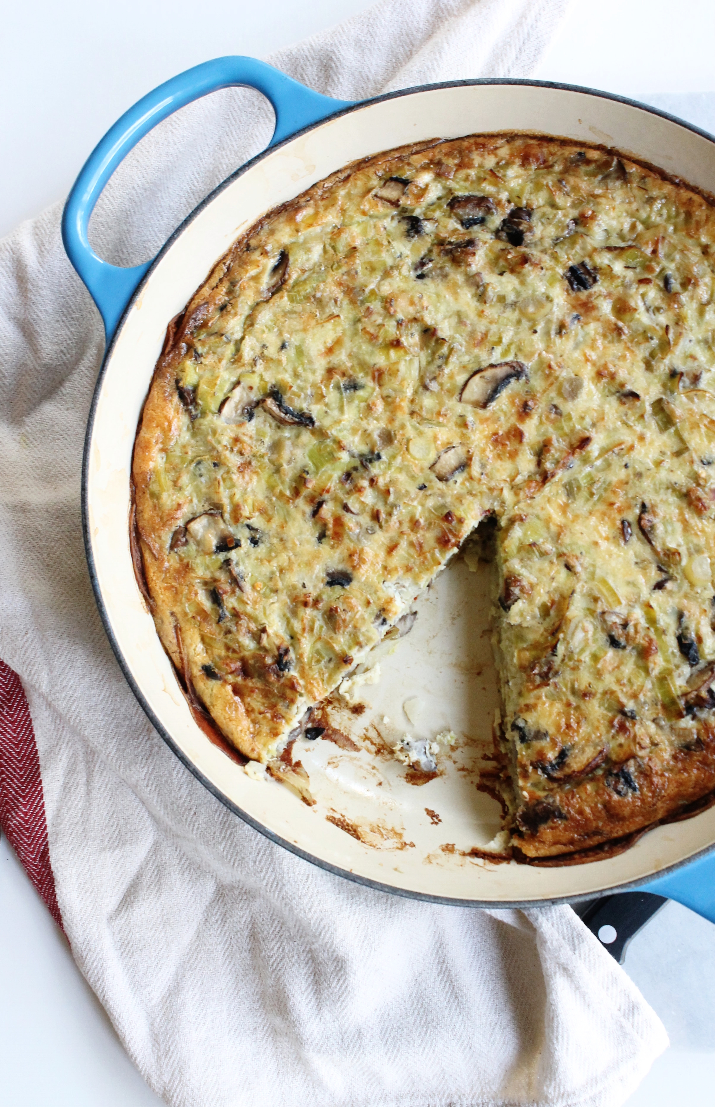 Leek and mushroom quiche (gluten free) | Beloved Kitchen