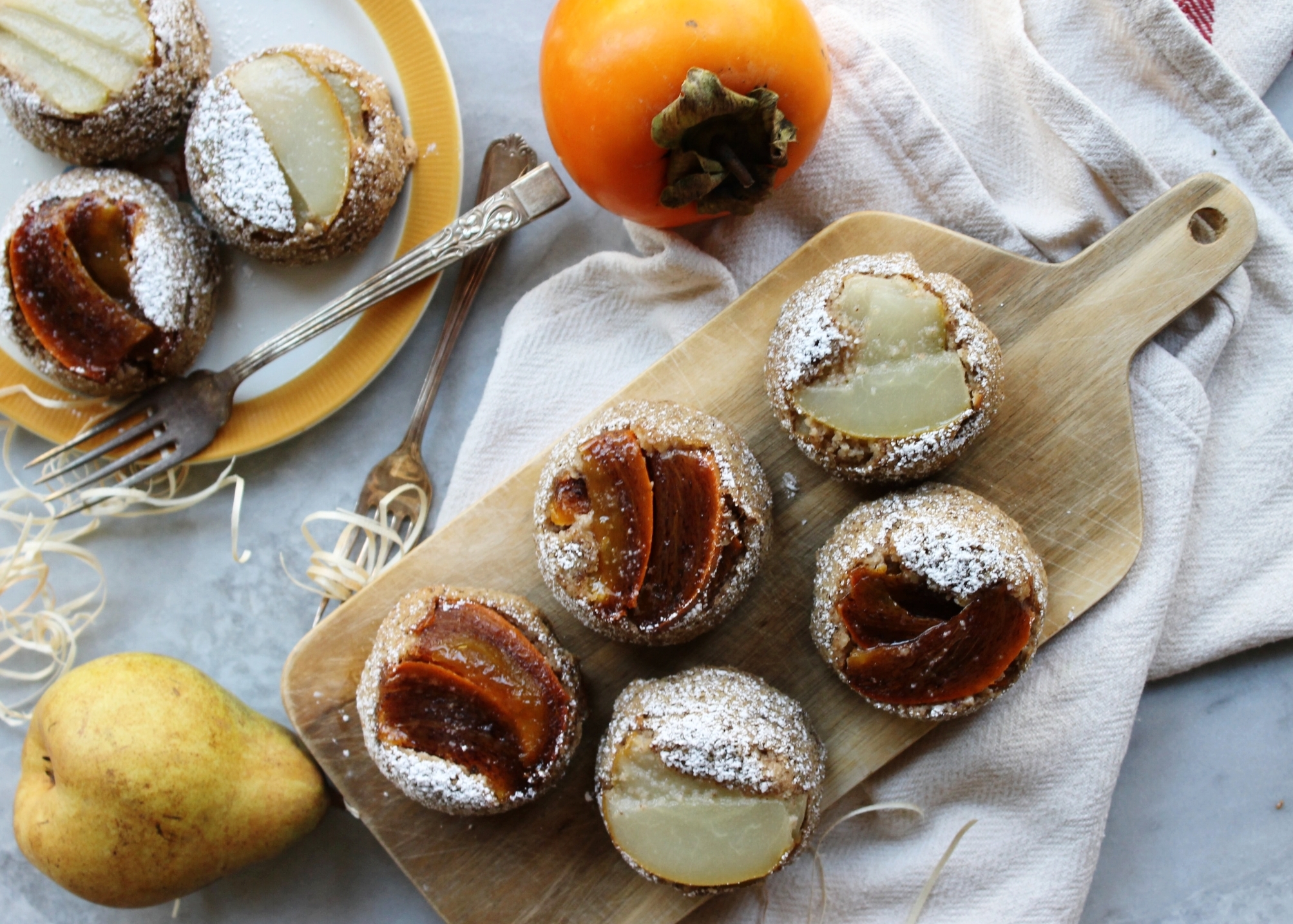 Pear & persimmon cakes | Beloved Kitchen