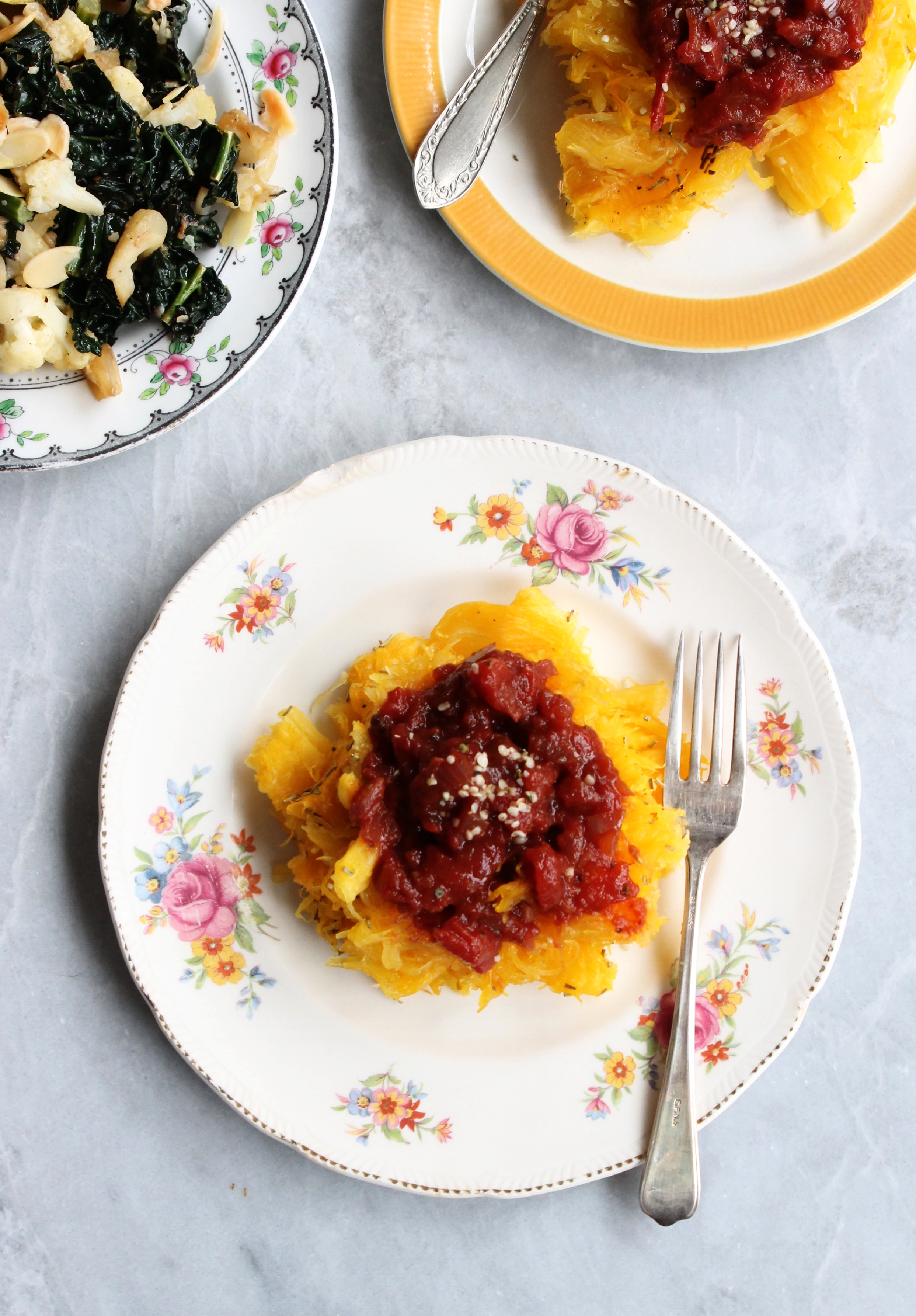 Spaghetti squash with red wine tomato sauce | Beloved Kitchen