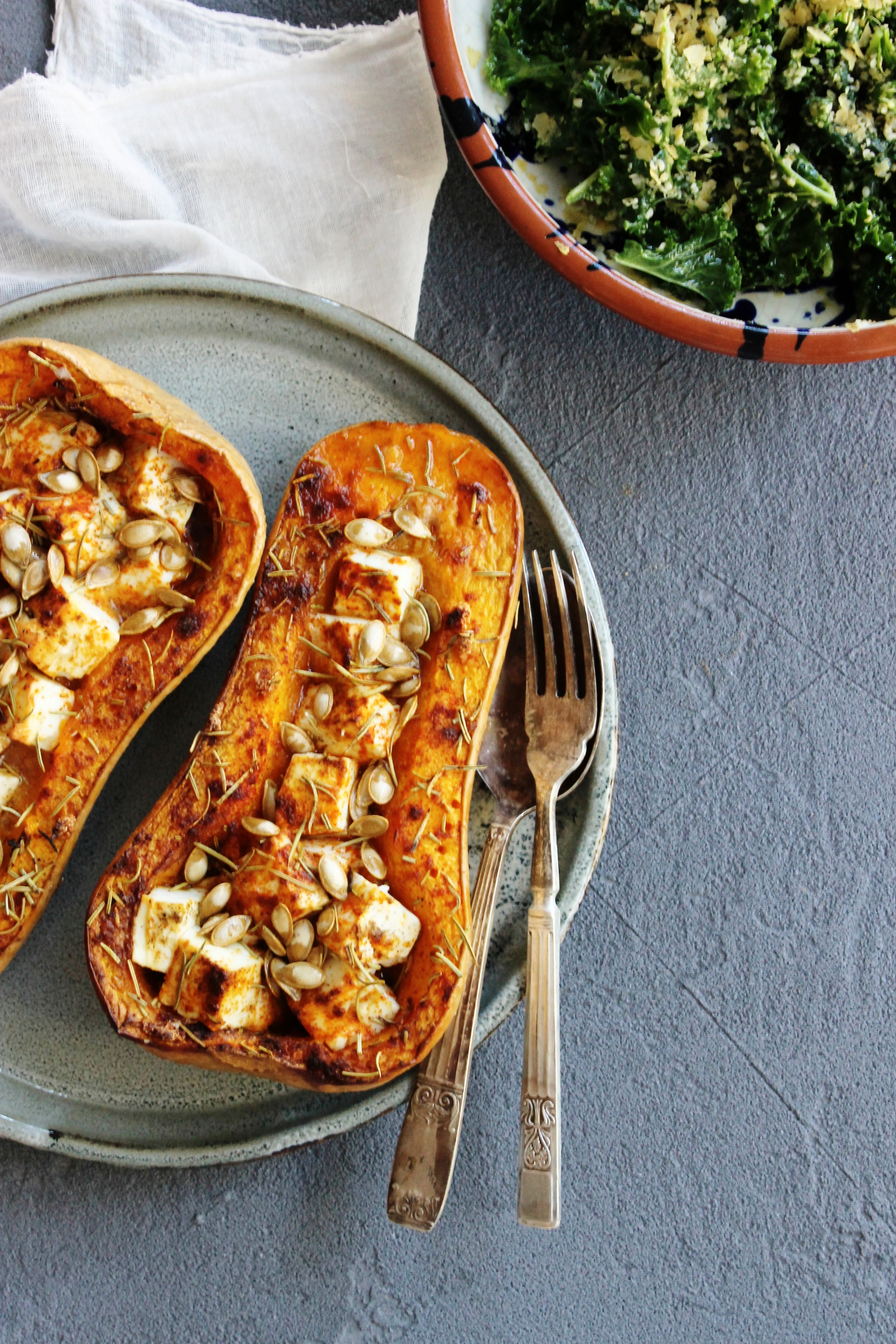 Spiced baked feta in squash bowls | Beloved Kitchen