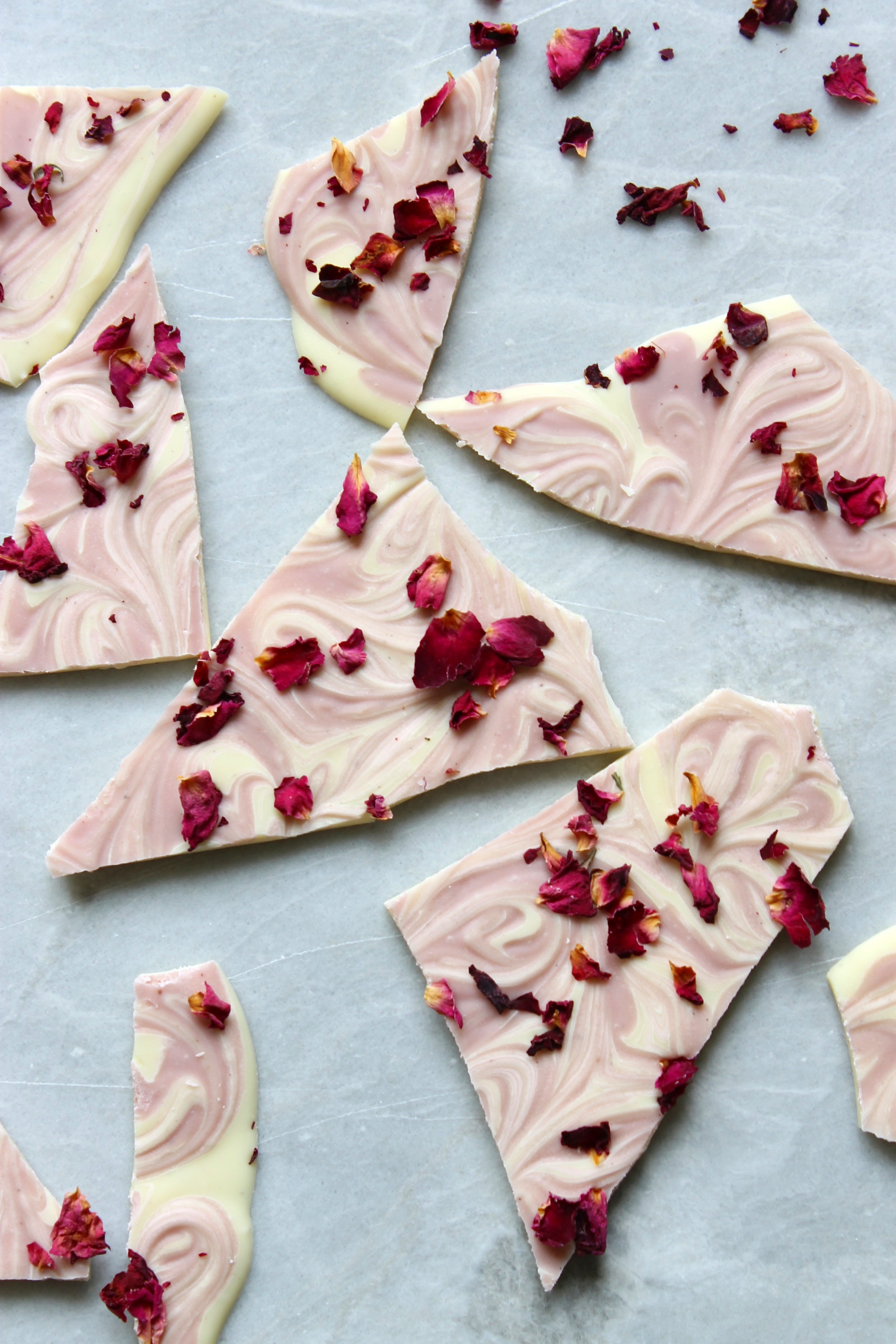 Maraschino cherry and rose white chocolate bark {gluten free}
