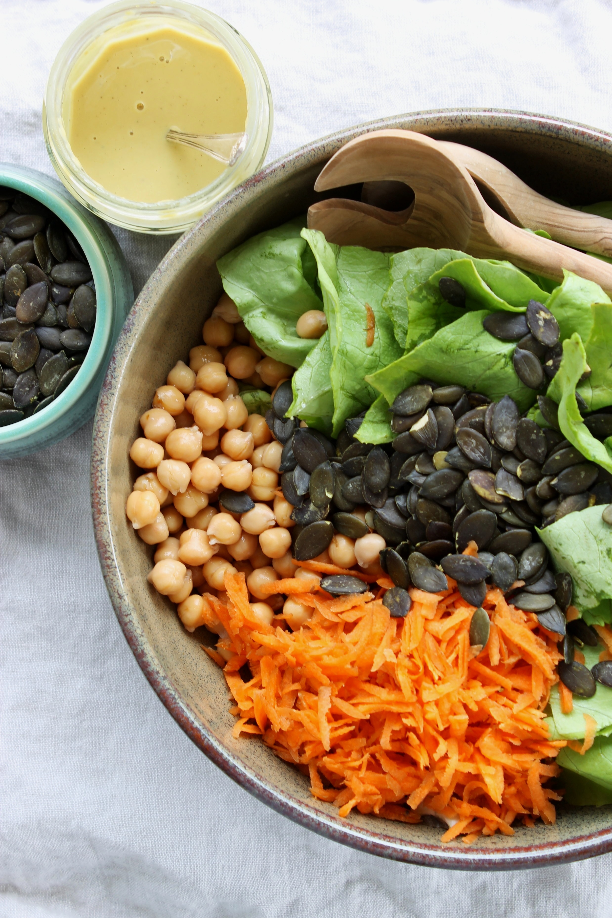 Supergreen salad with creamy cashew dressing | Beloved Kitchen