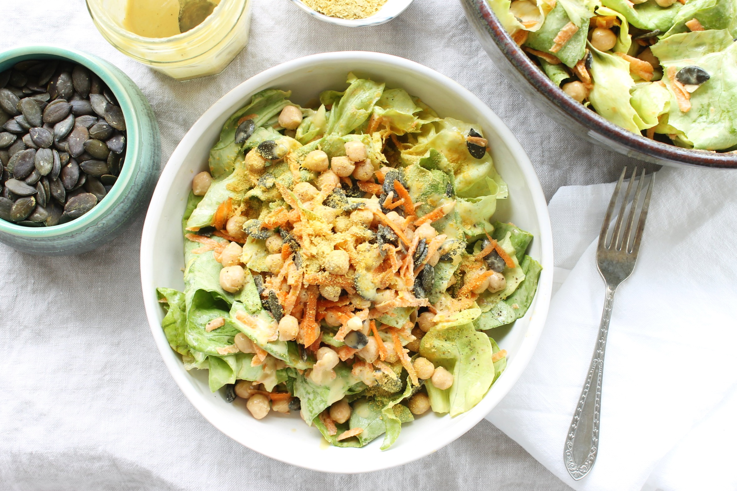Supergreen salad with creamy cashew dressing | Beloved Kitchen