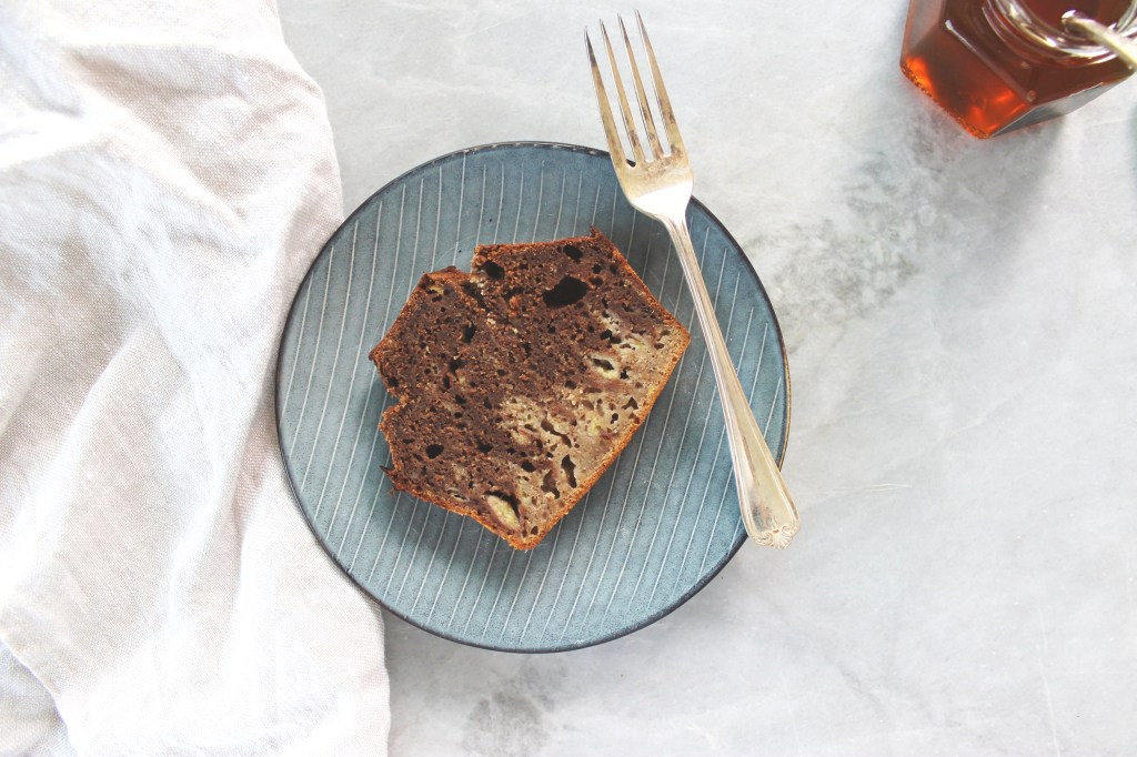 Marbled chocolate buckwheat banana bread